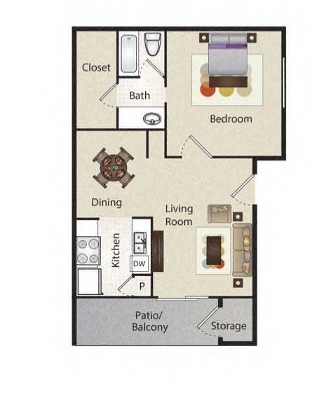 a floor plan of a living room and a kitchen